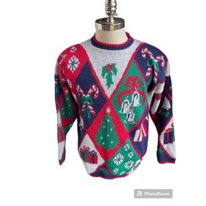 Vintage‎ Christmas Sweater by American Sweaters made in the USA SZ Medium